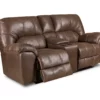 Stallion Brown Reclining Console Loveseat 2 Stallion Brown Reclining Console Loveseat -Storage supplies store 810182519