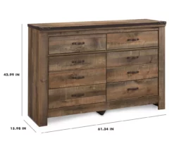Trinell 6-Drawer Dresser -Storage supplies store 810337767 9