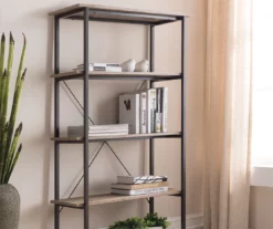 Real Living Rustic 5-Shelf Bookcase -Storage supplies store 810343917 2