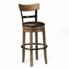 Pinnadel 30" High Back Brown Pub-Height Barstool -Storage supplies store 810363169 1 1