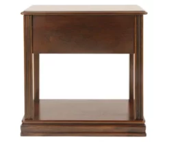 Breegin Brown End Table With Removable Tray -Storage supplies store 810363185 12