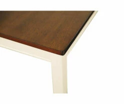 Whitesburg Cottage White & Brown Dining Room Bench -Storage supplies store 810363197 5