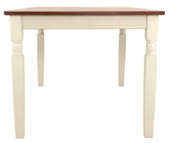 Whitesburg Cottage White & Brown Dining Room Bench -Storage supplies store 810363197 9