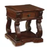 Alymere Rustic Brown End Table -Storage supplies store 810363199