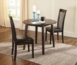 Hammis Dark Brown Round Dining Room Table -Storage supplies store 810363200 1