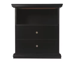 Maribel Black Nightstand -Storage supplies store 810363205 4
