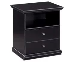 Maribel Black Nightstand -Storage supplies store 810363205 6