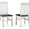 Caylie White & Brown Farmhouse Dining Chairs, 2-Pack -Storage supplies store 810385656