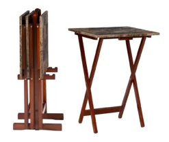 Williams 4-Piece Faux Marble Tray Table Set -Storage supplies store 810386282 A0 1