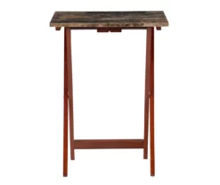 Williams 4-Piece Faux Marble Tray Table Set -Storage supplies store 810386282 A0 3