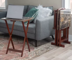 Williams 4-Piece Faux Marble Tray Table Set -Storage supplies store 810386282 A0 9