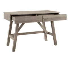 Margo Gray 2-Drawer Wood Desk 16 Margo Gray 2-Drawer Wood Desk -Storage supplies store 810386284 A8 4