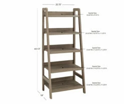 Margo Gray 5-Shelf Ladder Bookcase -Storage supplies store 810386286 A7