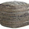 Absalom Natural Chenille Pouf