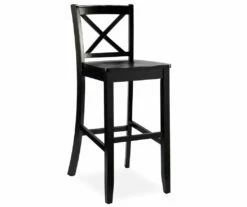 Black X Full Back Bar/Counter Stools -Storage supplies store 810389459 1 1