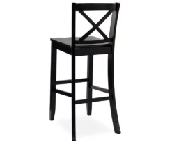 Black X Full Back Bar/Counter Stools -Storage supplies store 810389459 2 1