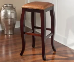 30" Square Top Caramel Pub Barstool -Storage supplies store 810389497 1 1 1