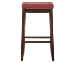 30" Brooke Red Saddle Barstool 16 30" Brooke Red Saddle Barstool -Storage supplies store 810389513 7