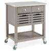 Laurie Gray Steel Top Kitchen Cart With Drawers 2 Laurie Gray Steel Top Kitchen Cart With Drawers -Storage supplies store 810389515 1