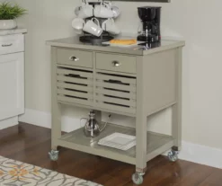 Laurie Gray Steel Top Kitchen Cart With Drawers 10 Laurie Gray Steel Top Kitchen Cart With Drawers -Storage supplies store 810389515 2