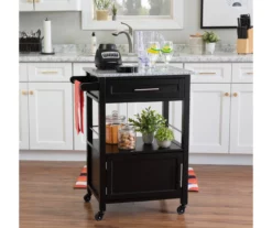 Ree Black Granite Top Kitchen Cart With Storage -Storage supplies store 810389519 A0 4