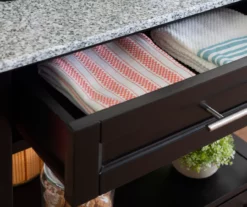 Ree Black Granite Top Kitchen Cart With Storage -Storage supplies store 810389519 A8 8