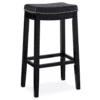 30" Brooke Black Saddle Barstool -Storage supplies store 810389521 2