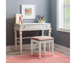 Martha Mirror Vanity Set With Stool -Storage supplies store 810389524 B0 2