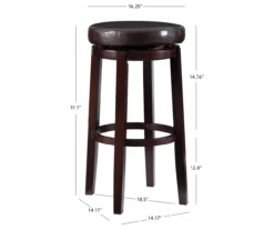 29" Clea Brown Pub Barstool -Storage supplies store 810389527 A7 1
