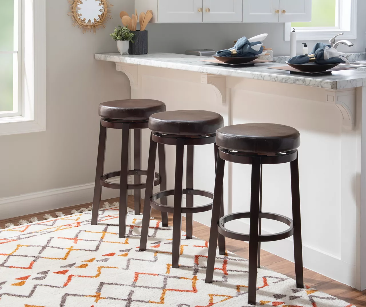 Clea Faux Leather Bar/ Counter Stools 15 Clea Faux Leather Bar/ Counter Stools - Image 13