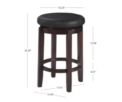 24" Clea Black Counter Stool -Storage supplies store 810389528 A7