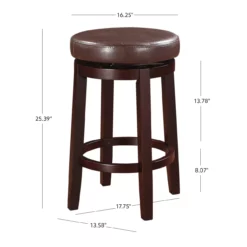 24" Clea Brown Counter Stool -Storage supplies store 810389529 5