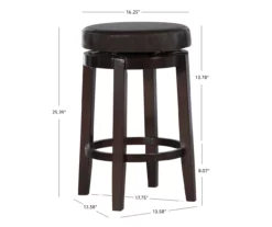 24" Clea Brown Counter Stool -Storage supplies store 810389529 A7