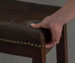 Brooke 24" Saddle Counter Stool -Storage supplies store 810389537 A8 8