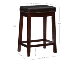 Brooke 24" Saddle Counter Stool -Storage supplies store 810389537 D8 10