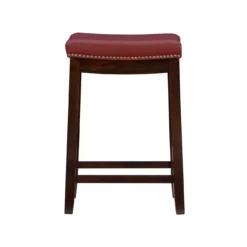 24" Brooke Red Saddle Counter Stool 11 24" Brooke Red Saddle Counter Stool -Storage supplies store 810389538 3