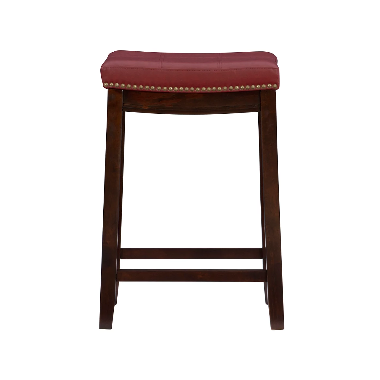 24" Brooke Red Saddle Counter Stool 6 24" Brooke Red Saddle Counter Stool - Image 4