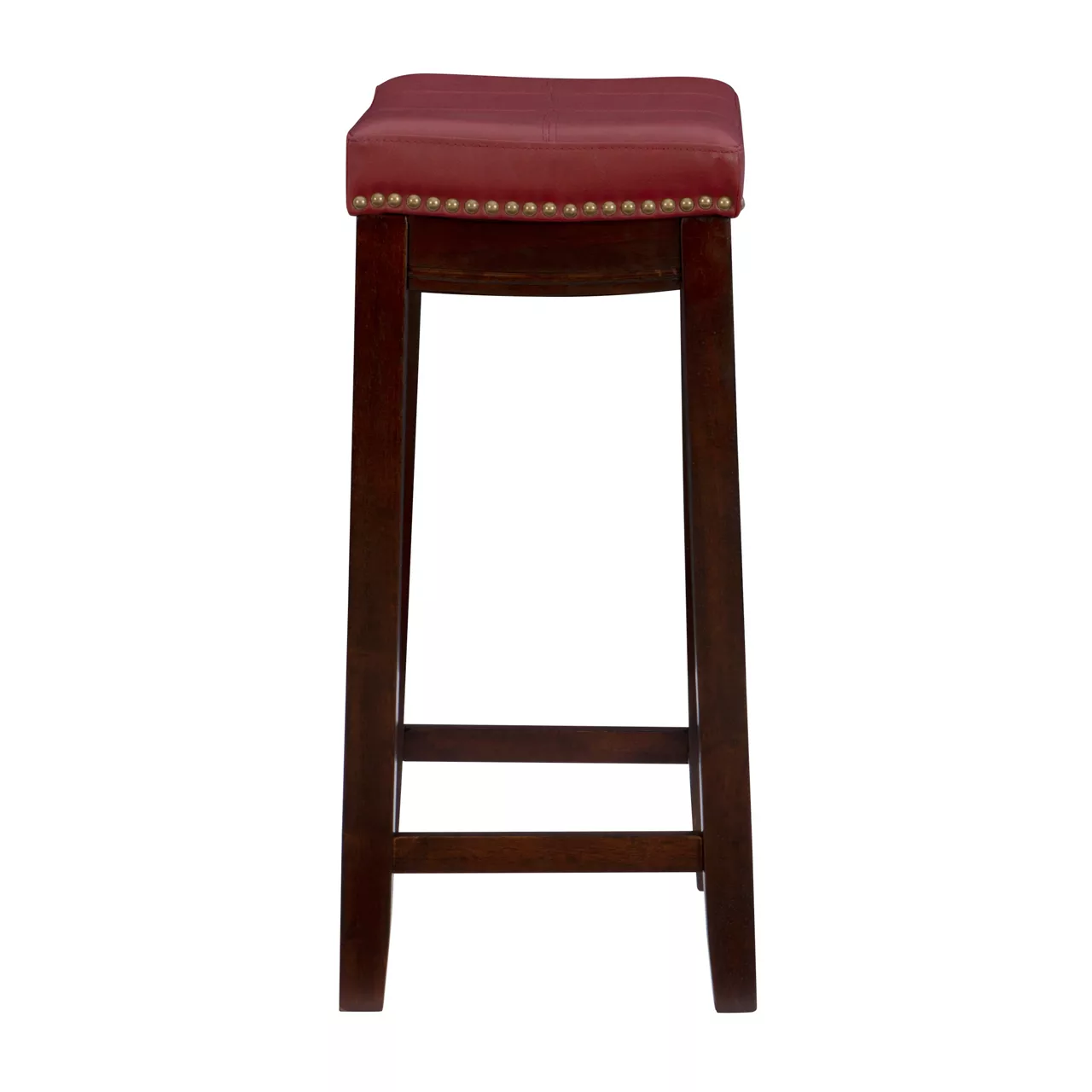 24" Brooke Red Saddle Counter Stool 7 24" Brooke Red Saddle Counter Stool - Image 5