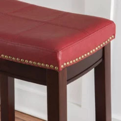 24" Brooke Red Saddle Counter Stool 10 24" Brooke Red Saddle Counter Stool -Storage supplies store 810389538 5