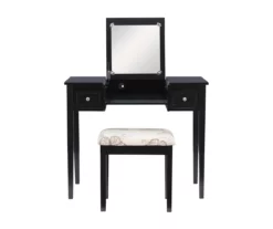 Black Butterfly Mirror Vanity Set With Stool 20 Black Butterfly Mirror Vanity Set With Stool -Storage supplies store 810389539 A0 2