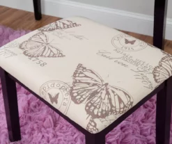 Black Butterfly Mirror Vanity Set With Stool 19 Black Butterfly Mirror Vanity Set With Stool -Storage supplies store 810389539 B8 2