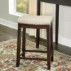 25" Clay Walnut Counter Stool -Storage supplies store 810389541 1