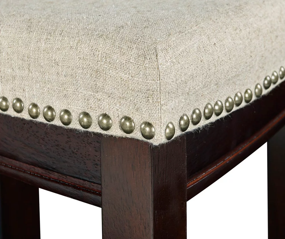 Clay Walnut Saddle Style Bar/ Counter Stools 6 Clay Walnut Saddle Style Bar/ Counter Stools - Image 4