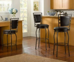 Black Adjustable Swivel Seat Barstool -Storage supplies store 810389542 3
