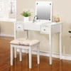 Butterfly Mirror Vanity Set With Stool 1 Butterfly Mirror Vanity Set With Stool -Storage supplies store 810389543 1