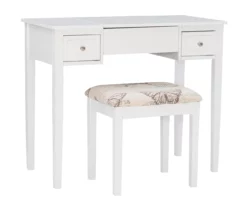 Butterfly Mirror Vanity Set With Stool -Storage supplies store 810389543 A0 1