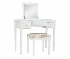 Butterfly Mirror Vanity Set With Stool -Storage supplies store 810389543 A0 3