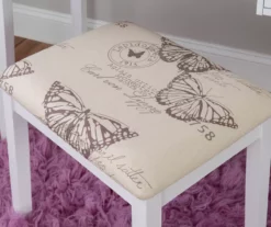 Butterfly Mirror Vanity Set With Stool -Storage supplies store 810389543 A8 10