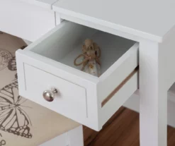 Butterfly Mirror Vanity Set With Stool -Storage supplies store 810389543 A8 9