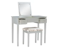 Butterfly Mirror Vanity Set With Stool -Storage supplies store 810389544 A0 3
